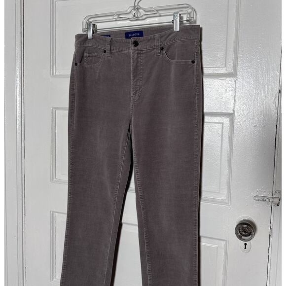 Talbots High-Waist Straight Leg Corduroy Pants Bundle Sz 4 Stretch Gray & Pink - Picture 9 of 16